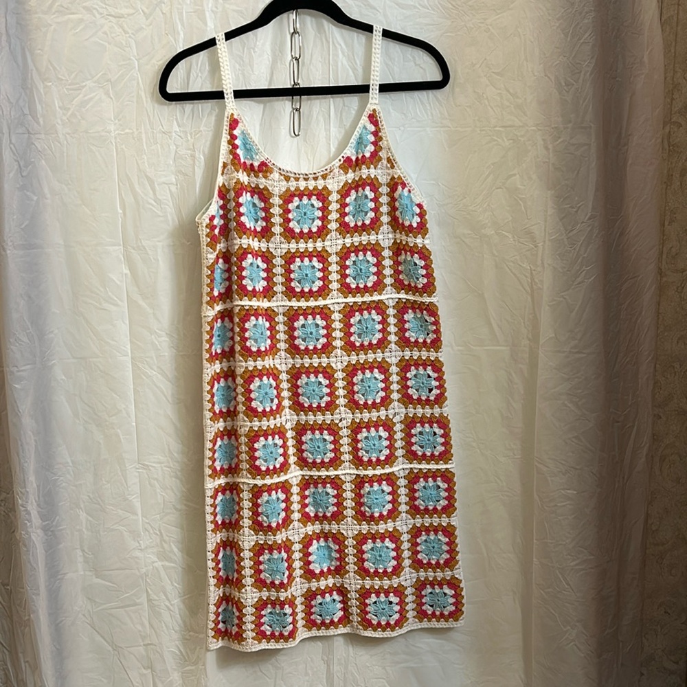 Crochet mini dress